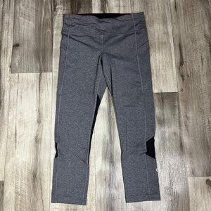 Lululemon Athletic Pace Rival MR Yoga Pants Crop 22” Heathered Black Size 6
